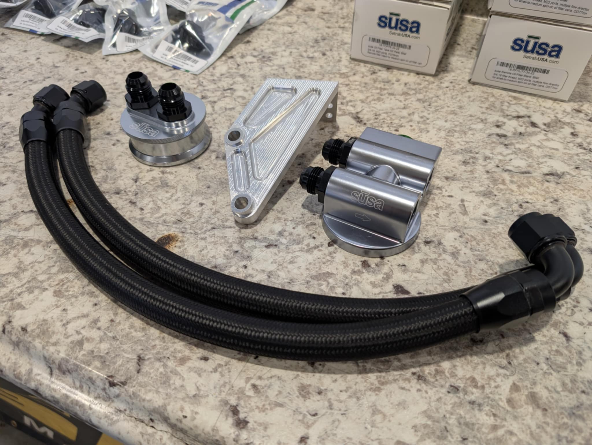 Oil Filter Relocation R32 OST Skyline GTR Oil Filter Relocation Kit