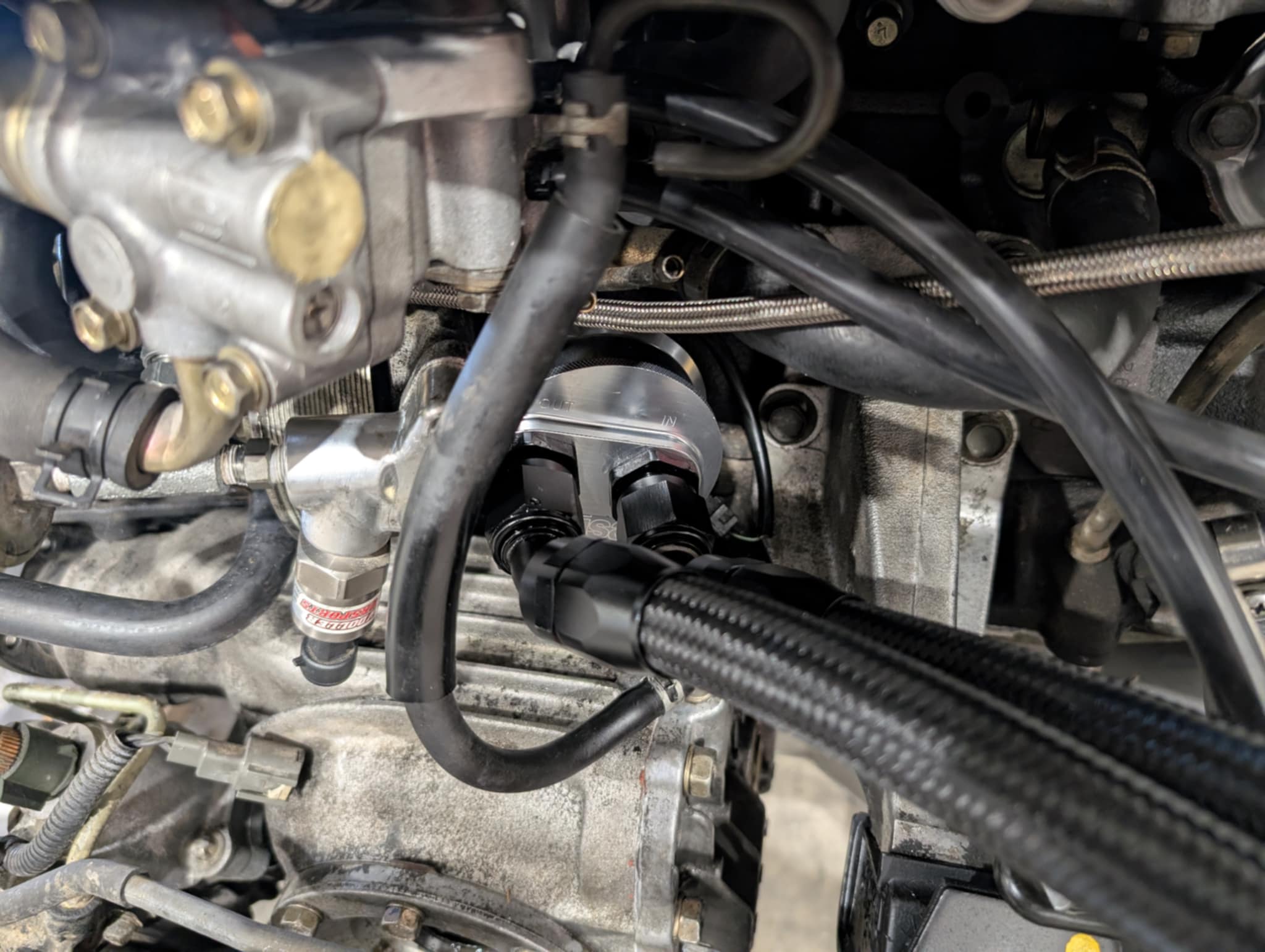 Oil Filter Relocation R32 OST Skyline GTR Oil Filter Relocation Kit